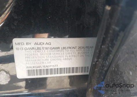 2014 Audi S4 3.0T Premium Plus из США, поврежденный, VIN WAUKGAFL1EA071377